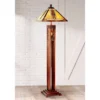 Robert Louis Tiffany Mission Floor Lamp With Nightlight 62.5" Tall Walnut Wood Column Stained Glass Shade For Living Room Reading Bedroom -Home Improvement Store GUEST 404bfa64 d8c7 43c7 9e3c 9fb5316ed554