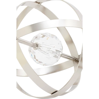 Set Of 3 Modern Spherical Iron Orbs Figurines Silver - Olivia & May 4 Set Of 3 Modern Spherical Iron Orbs Figurines Silver - Olivia & May - Image 2