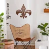 Metal Fleur De Lis Wall Decor With Perforated Details Brown - Olivia & May -Home Improvement Store GUEST 40b32252 a92e 4a16 bb37 5b0f30cf7c5d
