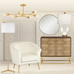 Possini Euro Design Rorschach Uneven Round Vanity Wall Mirror Modern Champagne Frame 30" Wide For Bathroom Bedroom Living Room Office Entryway House 17 Possini Euro Design Rorschach Uneven Round Vanity Wall Mirror Modern Champagne Frame 30" Wide For Bathroom Bedroom Living Room Office Entryway House -Home Improvement Store GUEST 424f4b86 b843 41ae 862f 9a4e4b988253
