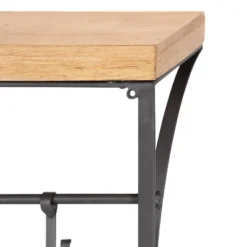 24" X 9" Ozias Shelf With Hooks Rustic Brown/Black - Kate & Laurel All Things Decor -Home Improvement Store GUEST 445567de 323f 47bd 8a0f a1f48ac2df38