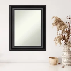 24" X 30" Non-Beveled Grand Black Wall Mirror - Amanti Art -Home Improvement Store GUEST 44a20f1d 4317 455f 9a2f 15ee671ad3ab