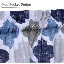 Trinity Moroccan Tile Pattern Quatrefoil Printed Kitchen Curtains -Home Improvement Store GUEST 44d6f301 76fa 414f 940c 255600ad3192