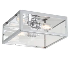 12" Metal/Glass Grayson Flush Mount (Includes Energy Efficient Light Bulb) - JONATHAN Y 12 12" Metal/Glass Grayson Flush Mount (Includes Energy Efficient Light Bulb) - JONATHAN Y -Home Improvement Store GUEST 4607f2db 83e6 4254 a931 ffb3dab92b8a