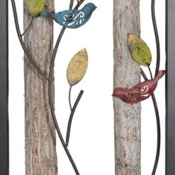 Set Of 2 Metal Bird Wall Decors With Real Wood Detailing Black - Olivia & May -Home Improvement Store GUEST 48377f40 181e 4f63 9c68 6c618b2baee5