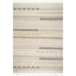 NuLOOM Geometric Stripes Wool Tassel Area Rug -Home Improvement Store GUEST 4842e42f eea0 4114 b0ea 6c032724d30d