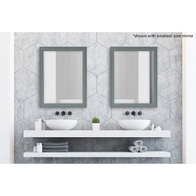 21.5" X 27.5" Bosc Rectangle Wall Mirror Gray - DesignOvation 6 21.5" X 27.5" Bosc Rectangle Wall Mirror Gray - DesignOvation - Image 4