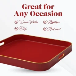 American Atelier Square Tray With Gold Trimming & Handles -Home Improvement Store GUEST 4adbde58 1c9a 43cc a1a1 e72450634c66