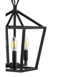 10" 3-Light Ojai Iron Classic Modern Lantern LED Pendant - JONATHAN Y -Home Improvement Store GUEST 4c5de876 9492 48f4 a828 2c028d6c1c27