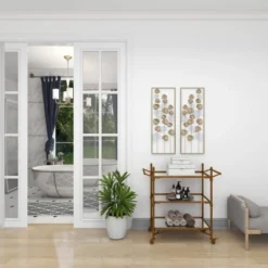 Metal Leaf Tall CutOut Wall Decor With Gold Frame Set Of 2 Gold - Olivia & May 27 Metal Leaf Tall CutOut Wall Decor With Gold Frame Set Of 2 Gold - Olivia & May -Home Improvement Store GUEST 4d23eb49 be2f 4d47 98a2 e8420a724a75