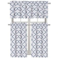 Kate Aurora Living Shabby Trellis 3 Piece Café Kitchen Curtain Tier And Valance Set -Home Improvement Store GUEST 4debae7c 92af 4912 bbaa d9fb1c234a3d