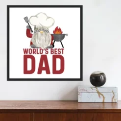 16" X 16" Father's Day Gnome Dad By Tara Reed Framed Canvas Wall Art Black - Amanti Art -Home Improvement Store GUEST 52f054c6 41ea 49c2 817b 0ed863a8c374