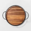 Wooden Lazy Susan With Metal Trim Brown/Black - Hearth & Hand™ With Magnolia -Home Improvement Store GUEST 530407be a33f 4095 b1a0 66e007531253