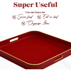 American Atelier Square Tray With Gold Trimming & Handles -Home Improvement Store GUEST 5499f997 0603 4caf b0a9 a997aa26fb0d