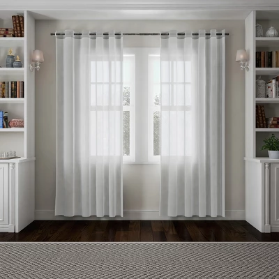 Hastings Home 1" X 48-84" Curtain Rod With Decorative End Cap Style Finials And Hardware For Home Décor In Bedroom & Kitchen - Black 4 Hastings Home 1" X 48-84" Curtain Rod With Decorative End Cap Style Finials And Hardware For Home Décor In Bedroom & Kitchen - Black - Image 2