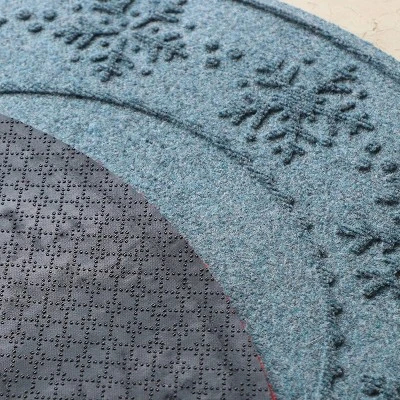 3' Aqua Shield Snowflake Tree Skirt Round Mat Bluestone - Bungalow Flooring 5 3' Aqua Shield Snowflake Tree Skirt Round Mat Bluestone - Bungalow Flooring - Image 3