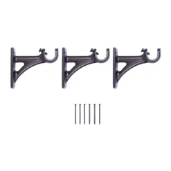 Kenney Fast Fit Easy Install Sunderland 3/4" Decorative Window Curtain Rod, 42-120", Antique Copper