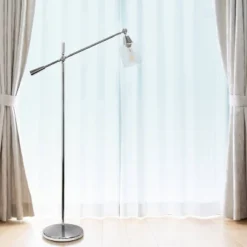 Swing Arm Floor Lamp With Glass Cylindrical Shade Chrome - Lalia Home 8 Swing Arm Floor Lamp With Glass Cylindrical Shade Chrome - Lalia Home -Home Improvement Store GUEST 5d7b9852 0d28 42d4 a062 dd0b7b9da0de