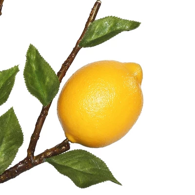 Vickerman 20" Artificial Green And Yellow Lemon Spray. 3 Vickerman 20" Artificial Green And Yellow Lemon Spray.