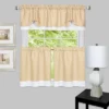 Collections Etc Darcy Two-tone Rod Pocket Café Curtain Tiers - 2 Piece Set -Home Improvement Store GUEST 5e8c32c3 5f67 43c7 8f20 ed02e86ef2d0