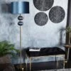 Fabric Floor Lamp With Drum Shade Blue - Olivia & May -Home Improvement Store GUEST 63d6ac3a e437 4b42 a473 ac818c0f07dd