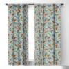 Ninola Design Citrus Fruits Summer Blue 84" X 50" Single Panel Room Darkening Window Curtain - Deny Designs