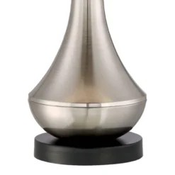 360 Lighting Simon Modern Table Lamps 25 1/2" High Set Of 2 Brushed Nickel With USB Charging Port Ivory Linen Shade For Bedroom Living Room House Desk -Home Improvement Store GUEST 65c81d35 b72c 4310 8b86 04909f088c5e