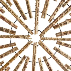 Rattan Geometric Handmade Wrapped Stick Wall Decor With Black Metal Frame Light Brown - The Novogratz -Home Improvement Store GUEST 6727b3a1 e87d 4448 bfc3 45e0baca5ffd