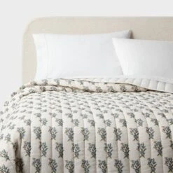 Voile Woodblock Printed Quilt Ivory - Threshold™ -Home Improvement Store GUEST 6c09ead2 dfb1 46be bf31 3922aa8b5dff