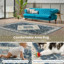 Costway Area Rugs 5'4'' X 6'7''5'4'' X 7'7'' Faux Wool Fabric Doormat Home Carpet Living Room Bedroom -Home Improvement Store GUEST 6d92e6b1 837c 4d09 878c e294cb7d28ee