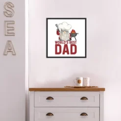 16" X 16" Father's Day Gnome Dad By Tara Reed Framed Canvas Wall Art Black - Amanti Art -Home Improvement Store GUEST 709c0e50 4862 4e99 b4b1 a004a0f2ddeb