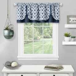 Kate Aurora Modern Geometric Button Tuck Rod Pocket Window Valance -Home Improvement Store GUEST 711e8dad d0c5 4d19 8877 8faefb028446