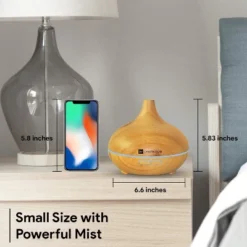 Dartwood Premium Ultrasonic Aroma Diffuser And Humidifier - Essential Oil And Mist Vaporizer With 7 LED Lighting Modes & 4 Timers (300ml) -Home Improvement Store GUEST 73800403 39d7 4087 9900 11b5584cca8c