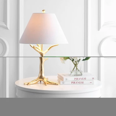 33.5" Galen Resin Table Lamp (Includes LED Light Bulb) Gold - JONATHAN Y 3 33.5" Galen Resin Table Lamp (Includes LED Light Bulb) Gold - JONATHAN Y