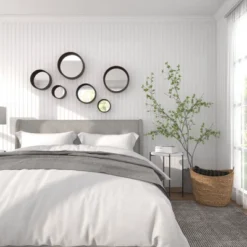 Contemporary Metal Wall Mirror Set Of 3 Dark Brown - Olivia & May -Home Improvement Store GUEST 7744b5a7 4cae 4a9d 9ee7 b2a43b8113e8