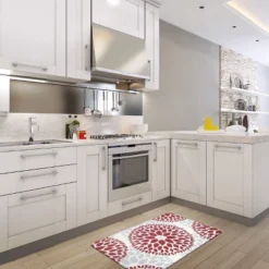 World Rug Gallery Modern Floral Circles Anti Fatigue Standing Mat -Home Improvement Store GUEST 7962e0a9 3208 47be 8922 1a9347651b46