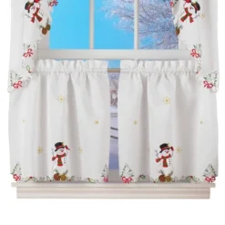 Collections Etc Snowman Cardinal Window Curtain Christmas Decoration -Home Improvement Store GUEST 79707cb8 b904 4c8e ab1c 5322ce5530b2