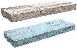 Sorbus Rustic Wood Coastal Beach Style Hanging Rectangle Wall Shelves 23 Sorbus Rustic Wood Coastal Beach Style Hanging Rectangle Wall Shelves -Home Improvement Store GUEST 7c54f6e2 5f1d 4f7a a304 096c86949221