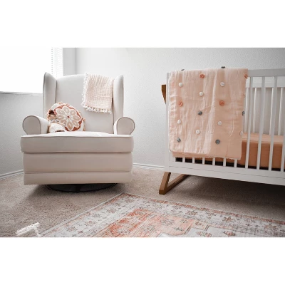 Crane Baby Cotton Round Throw Pillow - Parker Mandala 4 Crane Baby Cotton Round Throw Pillow - Parker Mandala - Image 2