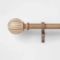 Carved Light Woodtone Ball Curtain Rod Natural - Opalhouse™ 7 Carved Light Woodtone Ball Curtain Rod Natural - Opalhouse™ -Home Improvement Store GUEST 7e070734 076e 44dc 94e6 de22767e0af4