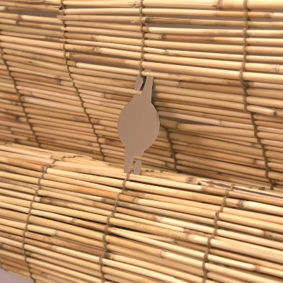 72"x72" Hyman Light Filtering Outdoor Cord Free Reed Rollup Horizontal Blinds Brown 7 72"x72" Hyman Light Filtering Outdoor Cord Free Reed Rollup Horizontal Blinds Brown - Image 5