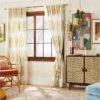 1pc 50"x84" Light Filtering Jacquard Curtain Panel Gold - Opalhouse™ Designed With Jungalow™ -Home Improvement Store GUEST 7f1bcf04 8c46 4cae a224 b69f332f37a9