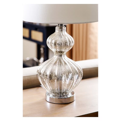 (Set Of 2) Soley Glass Table Lamp Silver - Abbyson Living 4 (Set Of 2) Soley Glass Table Lamp Silver - Abbyson Living - Image 2