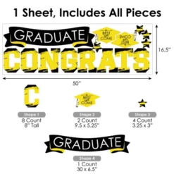 Big Dot Of Happiness Yellow Graduation Party Photo Backdrop - Wall Decals -Home Improvement Store GUEST 813c1936 5d54 452f b537 8312cc5990b5