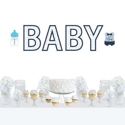 Big Dot Of Happiness It's A Boy - Peel And Stick Blue Baby Shower Standard Banner Wall Decals - Baby 8 Big Dot Of Happiness It's A Boy - Peel And Stick Blue Baby Shower Standard Banner Wall Decals - Baby - Image 6