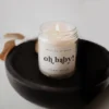 Sweet Water Decor Oh Baby Ecru Label 9oz Clear Jar Soy Candle -Home Improvement Store GUEST 825dfbf1 a43d 4e96 b39b e442070ab8fd