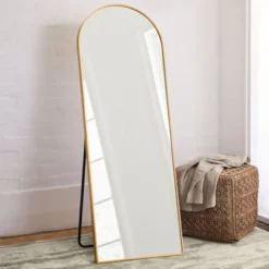 Serio 65" Height X 22" Width Oversize Arch-Crowned Top Full Length Floor Mirror With Stand-The Pop Home -Home Improvement Store GUEST 837c3024 e334 4d0b 8ca8 0dcb25f94016