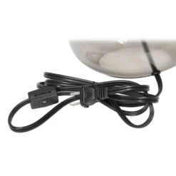 Glass Raindrop Table Lamp With Fabric Shade Smoke Gray - Simple Designs -Home Improvement Store GUEST 85d01228 dcba 4ecb 886c c46e43de47ac