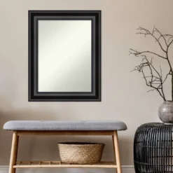 24" X 30" Non-Beveled Grand Black Wall Mirror - Amanti Art -Home Improvement Store GUEST 85eb41d1 ee9e 4243 9d5b f04e0926e631
