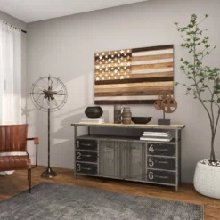 Industrial Metal Floor Lamp Brown - Olivia & May -Home Improvement Store GUEST 85fbb43c 035b 49d9 99f1 fee3d3ae5af7